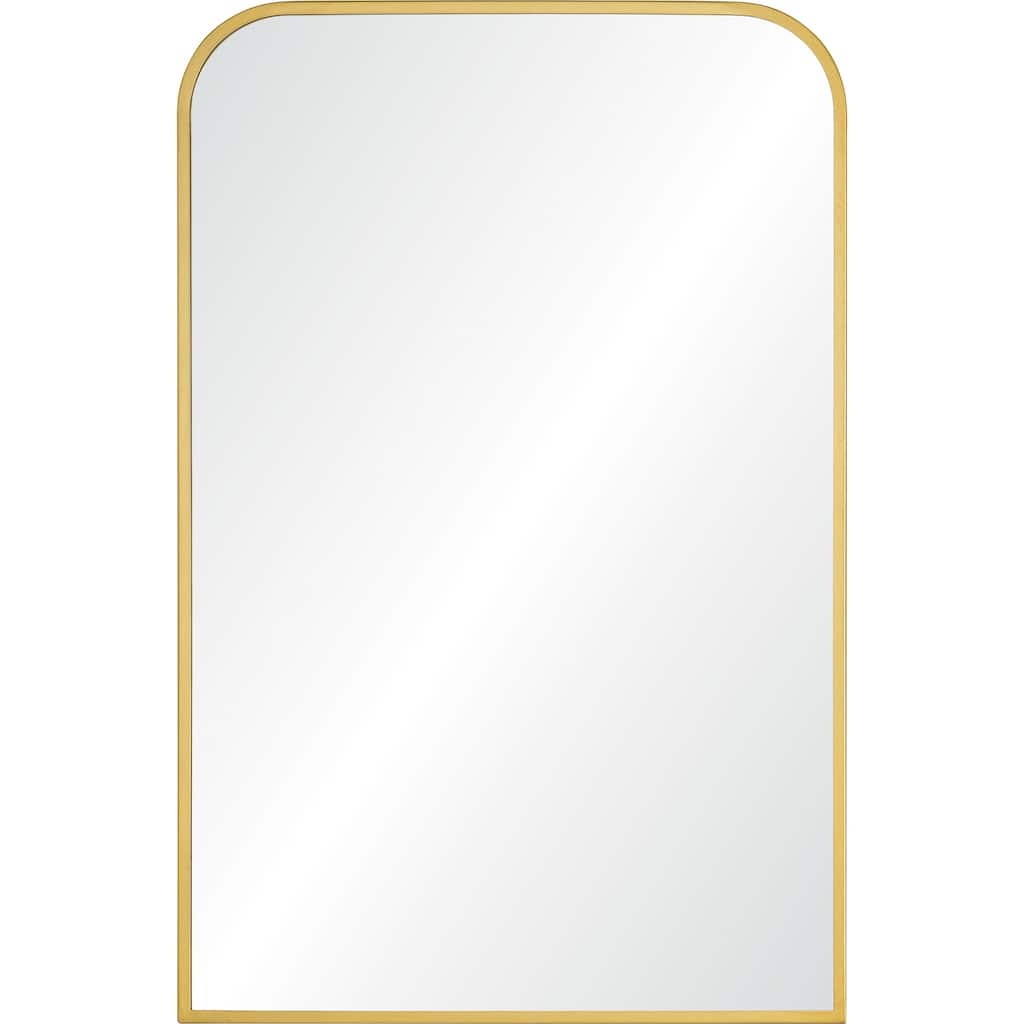 Arch Shape Iron Framed Wall Mirror - 36" - Gold and Clear