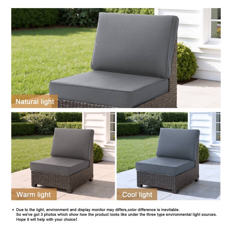 Outdoor 4.7" Thick Sunbrella Cushion Set with Back and Seat Cushions