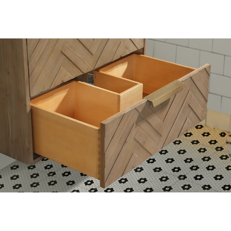 Ari Bath Carlsbad 30" Floating Bathroom Vanity Weathered Fir