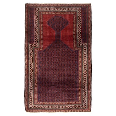 Teimani Burgundy Rug 3'1" x 5'1" - 3'1 x 5'1