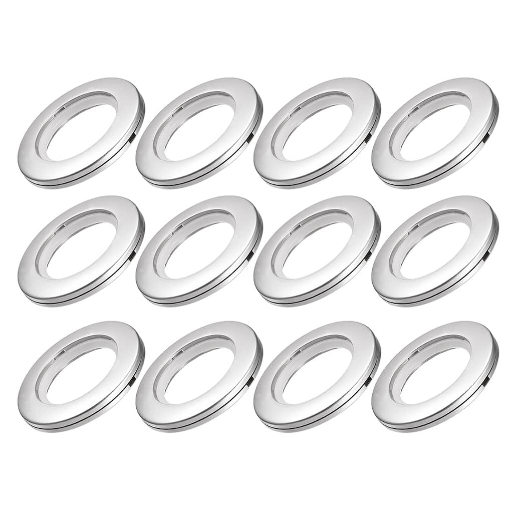 Curtain Grommets Plastic Drapery Eyelet Rings for Window Curtain Rod - 1.5 Inch