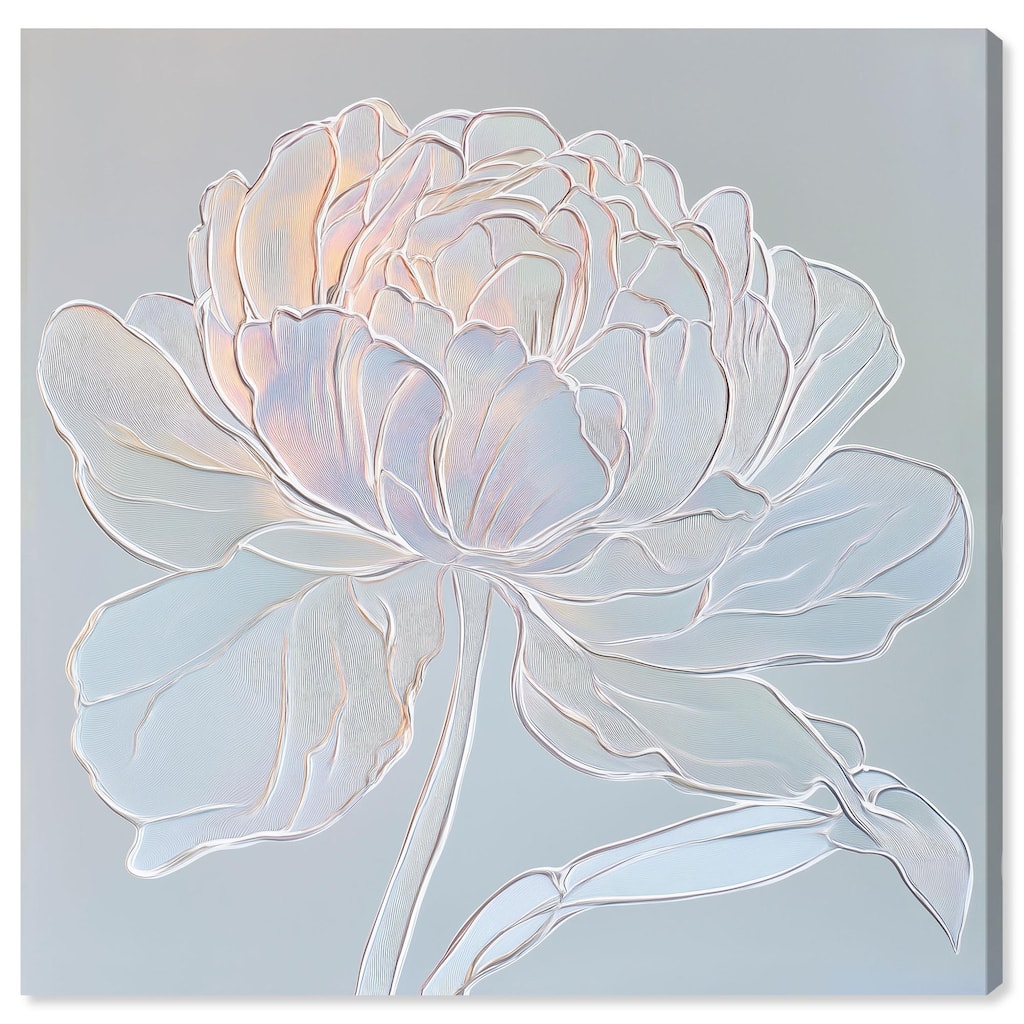 Embossed Flower II Canvas by Art Remedy, Gallery Wrapped