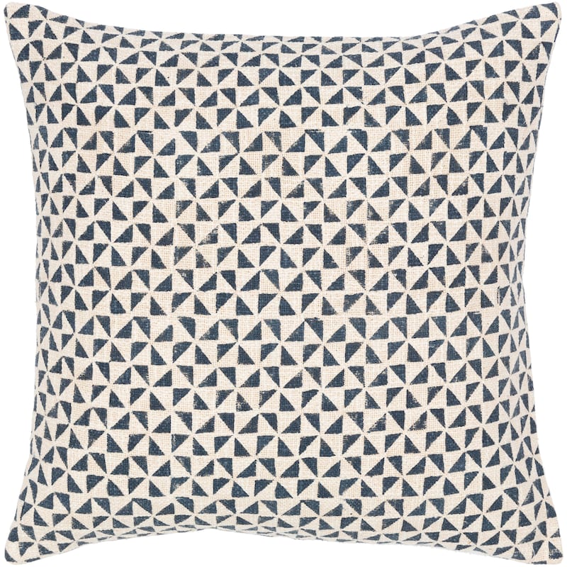 Crew Triangle Patterned Cotton Throw Pillow
