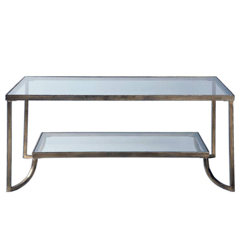 Uttermost Katina 21" x 47" Coffee Table - Antiqued Gold