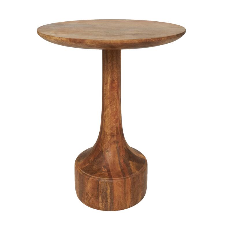 Brown Mango Wood Handmade Accent Table with Elevated Bases (Set of 3)