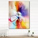 preview thumbnail 10 of 11, Designart 'Creative Flower in Multiple Colors' Oversized Modern Wall CLock 24 in. wide x 32 in. high