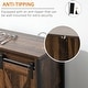 preview thumbnail 7 of 7, HOMCOM Industrial Sideboard, Buffet Cabinet with Sliding Barn Doors, Storage Cabinets and Adjustable Shelves for Living Room