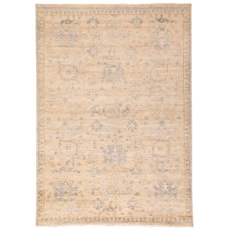 ECARPETGALLERY Hand-knotted Jules Serapi Beige, Khaki Wool Rug - 8'10 x 12'3