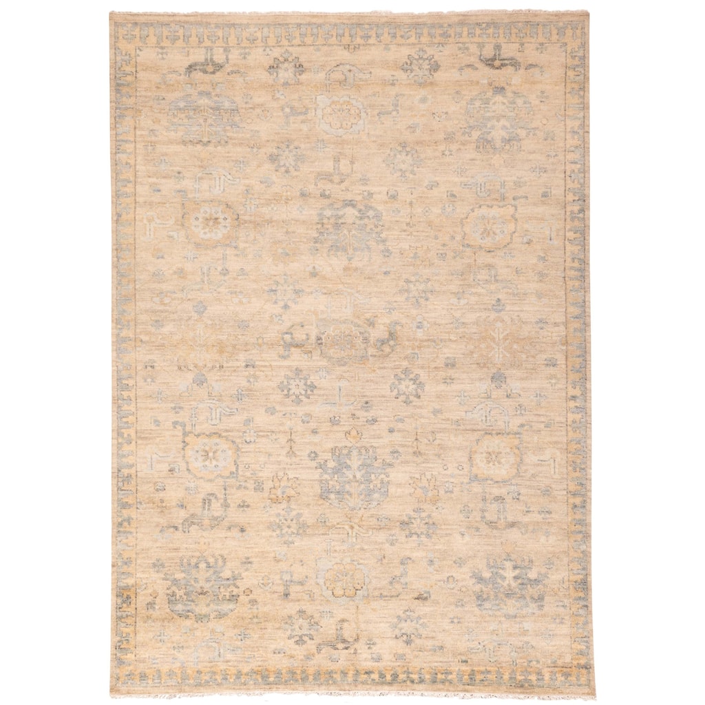 ECARPETGALLERY Hand-knotted Jules Serapi Beige, Khaki Wool Rug - 8'10 x 12'3