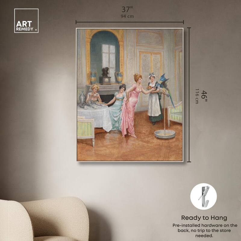The Parrot and the Tea Party Canvas by Art Remedy