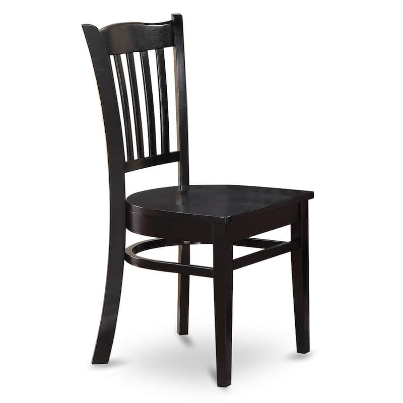 East West Furniture 5 Piece Dinette Set- a Round Kitchen Table with Pedestal and 4 Dining Chairs(Finish Options)