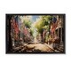 preview thumbnail 1 of 26, Stupell American Flag Lined Street Framed Floater Canvas Wall Art Design By Arlington Prints 25 x 17 - Black