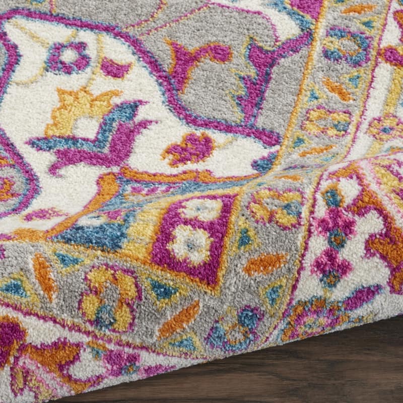 Rano Power Loomed Floral Area Rug By HomeRoots - 9' x 12'