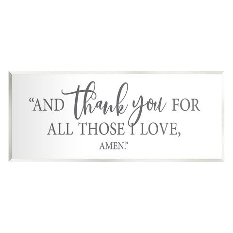 Stupell Industries Thank You For Those I love Spiritual Proverb Prayer Wood Wall Art, Design by Lettered and Lined