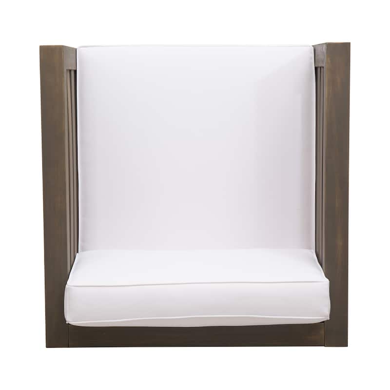 Oana Outdoor 6-seat Acacia Sectional Sofa / Club Chair Set by Christopher Knight Home