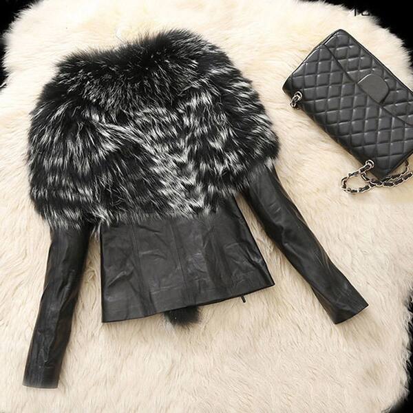 Shop Winter Warm Women S Fur Collar Coat Faux Leather Jacket