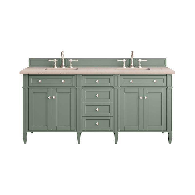 James Martin Vanities Brittany 72" Double Vanity, Smokey Celadon
