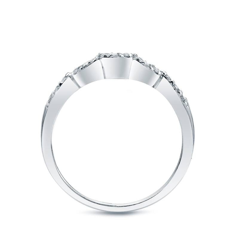 Auriya 1/7ctw Contour Diamond Wedding Band 14k Gold