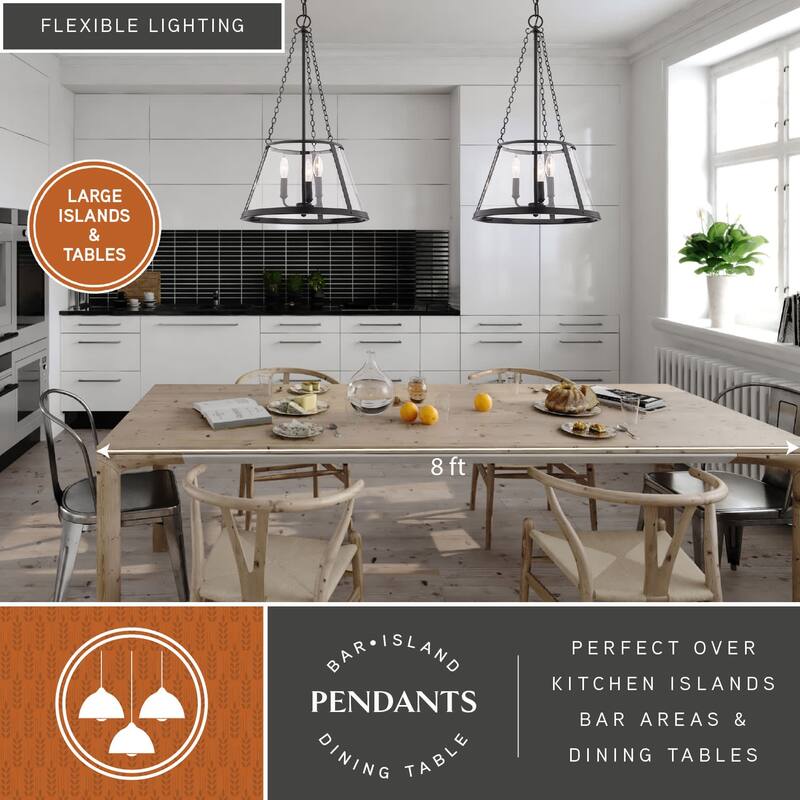 Vaxcel Lighting P0437 Rochester 3 Light 16" Wide Pendant