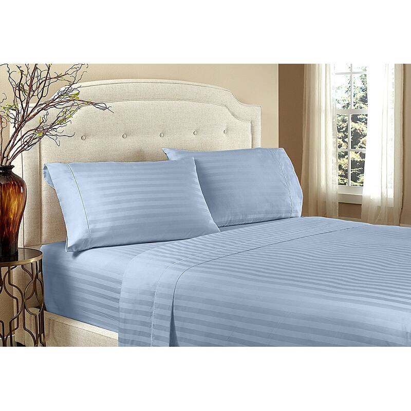 Home Sweet Home Dream Chevron Pattern Bed Sheet Set - Blue - Twin