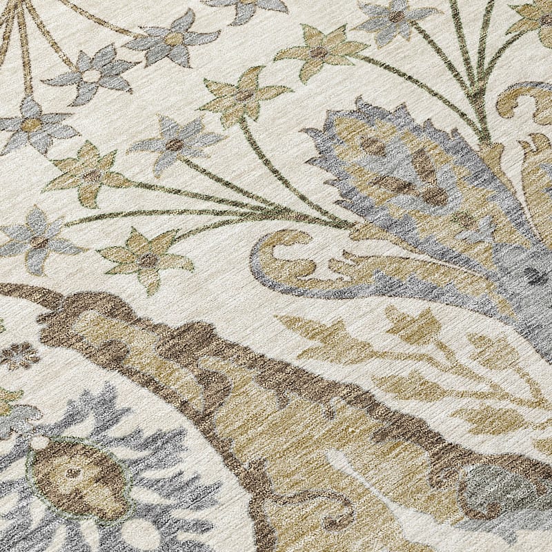 Machine Washable Indoor/ Outdoor Traditional Craftsman Chantille Rug