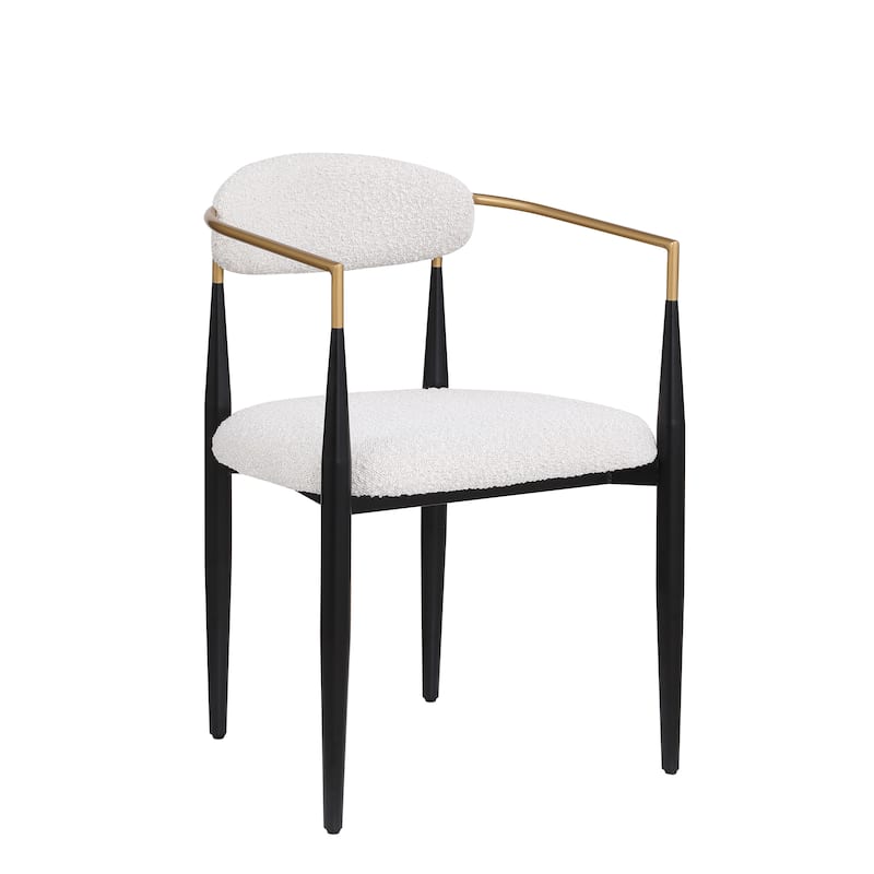 Modern Industrial Elmore Upholstered Dining Chairs (Set of 2) with Iron Frame by Christopher Knight Home