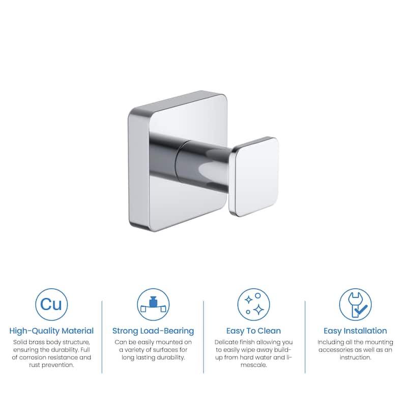 Blaze Bathroom Towel & Robe Hook 2 Count