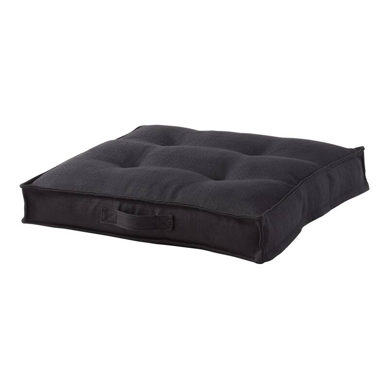 Jumbo Square Tufted Floor Pillow - Black