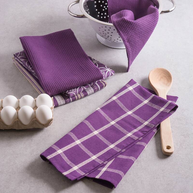 DII Assorted Kitchen Dishtowel & Dishcloths (Set of 5) On Sale Bed