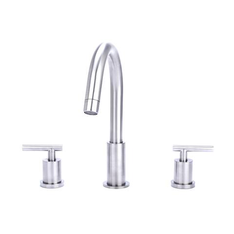 Modern 8 in. Widespread Traditional Bathroom Faucet in Brushed Nickel