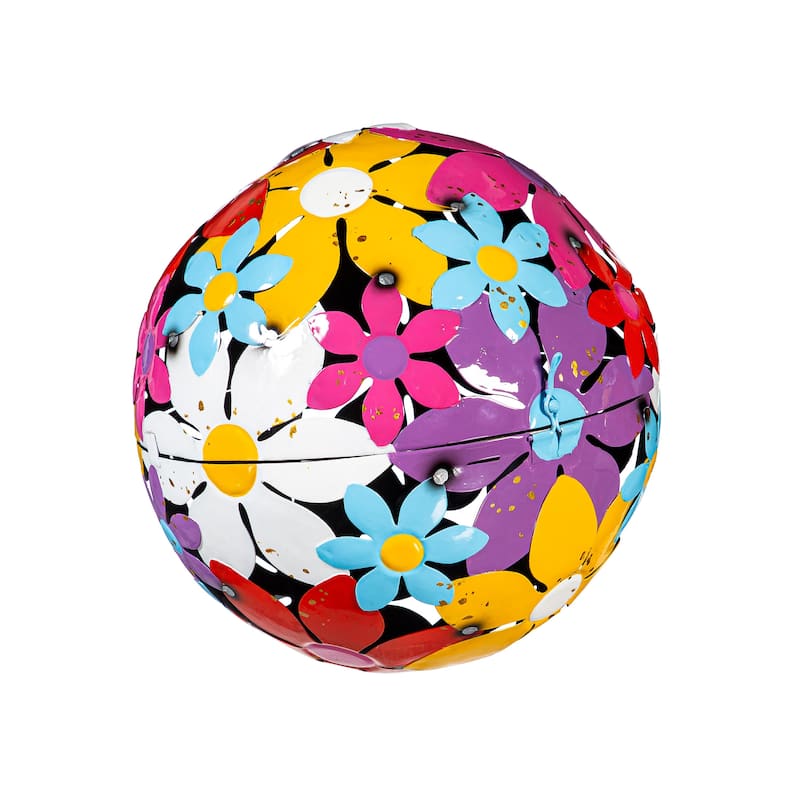 Metal Floral Decorative Garden Ball, Set of 3