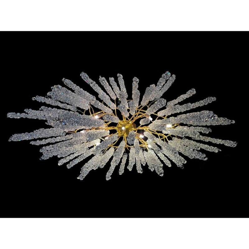 Gold Luxury Tree Brunch Chandelier Linear Crystal