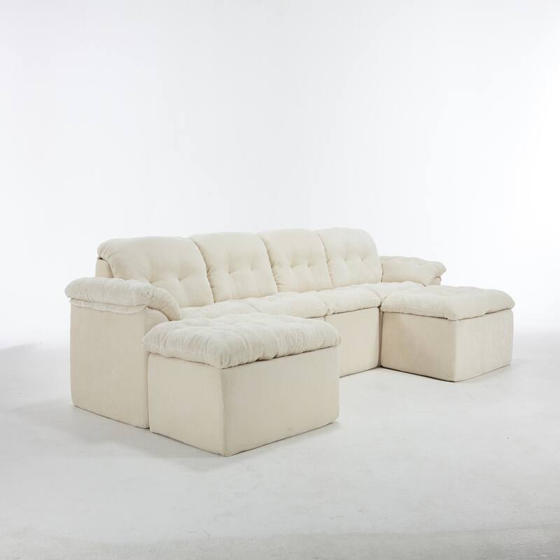 Modular Convertible Cushioned Sleeper Sofa Set