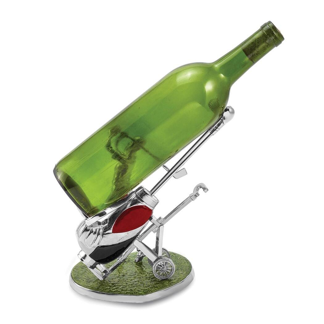 Curata Luxury Giftware Polished SilverTone Enameled Golfer and Golf