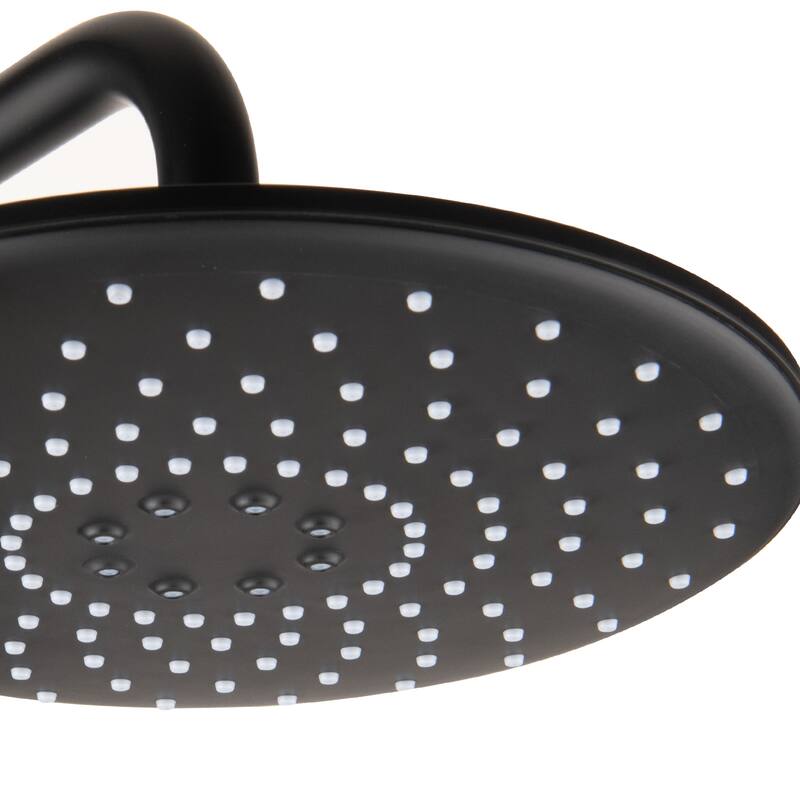 Wall Mounted Rain Showerhead and Hand Shower System with Adjustable Slide Bar (Rough-in Valve Included)