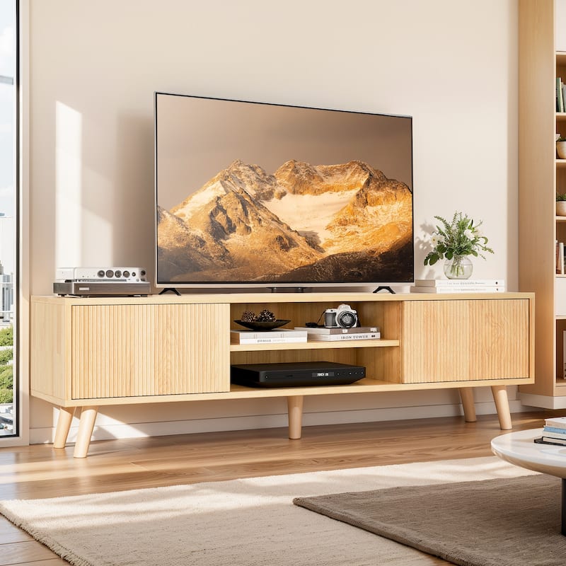 TV Console Table Media Cabinet with Storage for Living Room