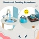 preview thumbnail 6 of 18, Wooden Play Kitchen Set for Kids, Pretend Cooking Toy, Interactive Kitchen Playset