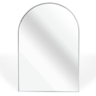 30" x 20" Modern Arch Top Wall Mirror with Metal Frame