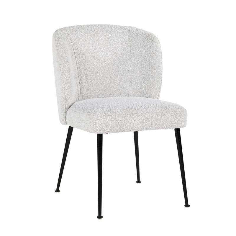 White chair with black hot sale legs