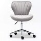 preview thumbnail 2 of 4, BTEXPERT Vanity Plush Velvet Workplace Meeting Conference Makeup Desk Chair Upholstered Home Office Chair Grey