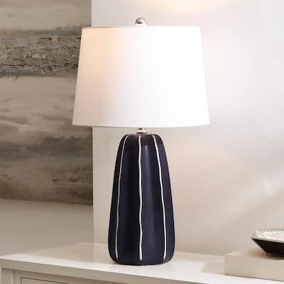 SAFAVIEH Jude 26-inch Ceramic Table Lamp (LED Bulb Included) - 14"W x 14"D x 26"H