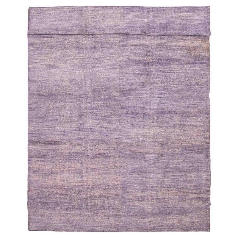 ECARPETGALLERY Hand-knotted Loreto Purple Silk Rug - 9'8 x 14'11 - Purple - 9'8 x 14'11