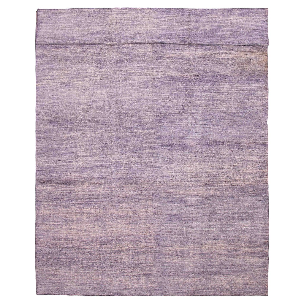ECARPETGALLERY Hand-knotted Loreto Purple Silk Rug - 9'8 x 14'11