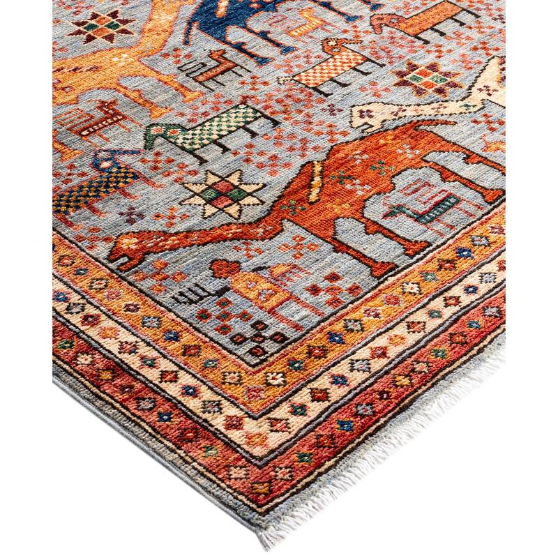 Serapi One-of-a-Kind Hand-Knotted Area Rug - Gray - 4' 2" x 5' 10"