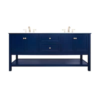 Elegant Lighting VF27072D Metropolis 72" Free Standing Double Basin