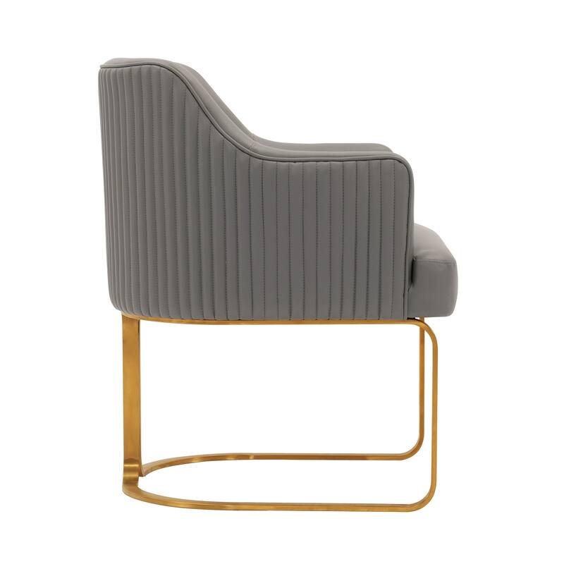 Manhattan Comfort Modern Edra Leatherette Dining Armchair