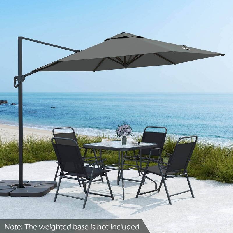Costway 9 FT Cantilever Patio Umbrella Offset Hanging Umbrella with