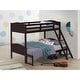 preview thumbnail 29 of 32, Twin over Full Bunk Bed with Camelback Headboard & Guardrails, White
