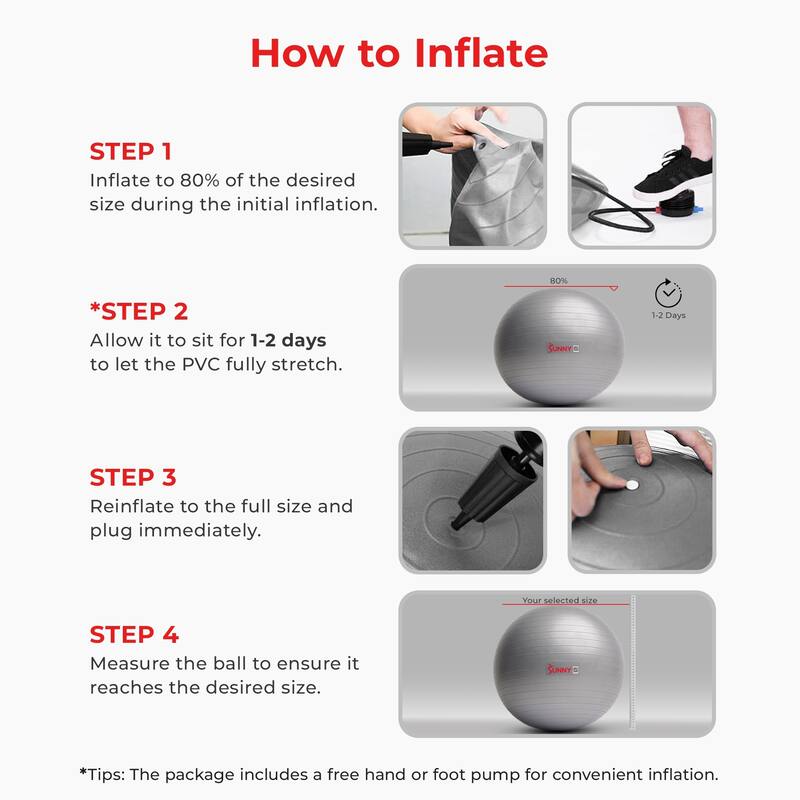 Sunny Health & Fitness Premium Yoga Ball Small 55CM SF-EB02