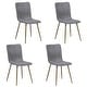 preview thumbnail 4 of 52, Carson Carrington Upholstered Dining Chair Golden Leg (Set of 4) Dark Grey